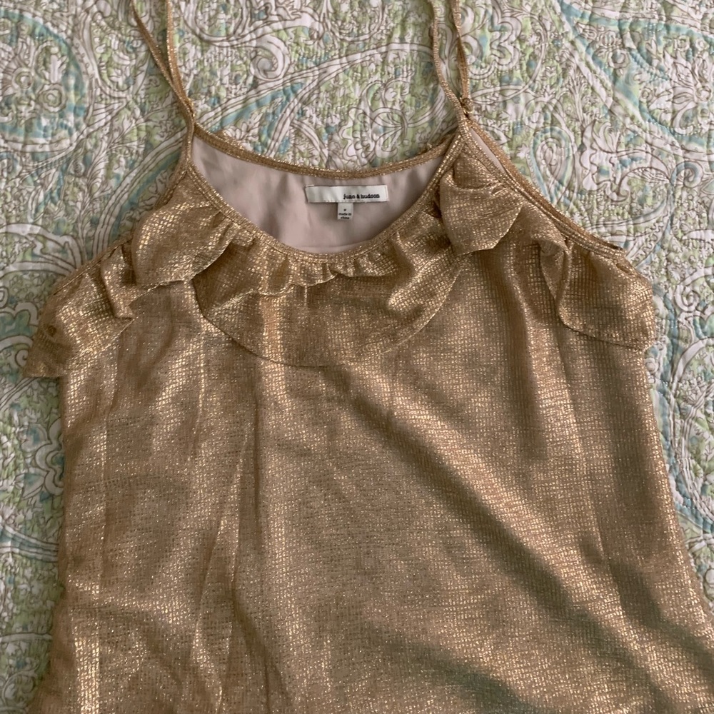 June & Hudson gold sparkly tank